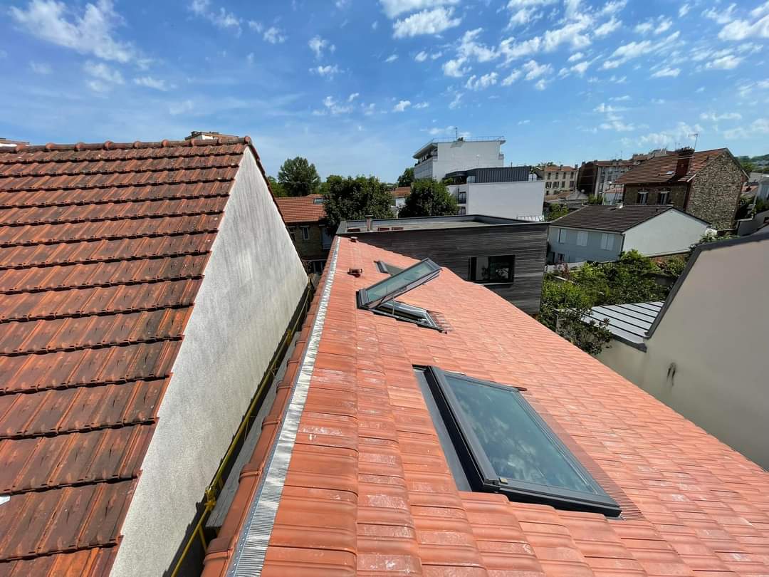 Remplacement partiel de toiture avec écran HPV, pose de Velux et traitement de charpente à Carspach, dans le Sundgau